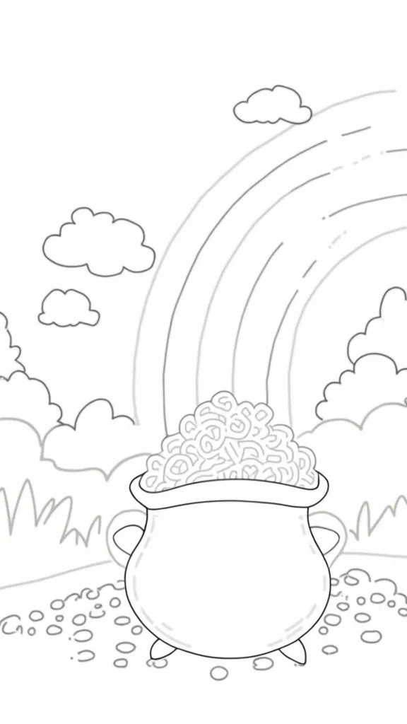 pot of gold coloring pages